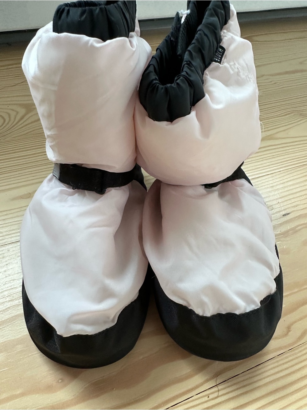 BLOCH Light Pink Puffer Ballet Slippers - Slip-On Cozy Booties